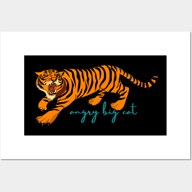 Angry Big Cat Wall Art by Artistic Design